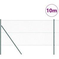 Berkfield Home Hexagon Fence Green 1, 4x10 m Steel