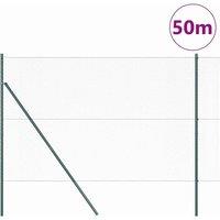 Berkfield Home Hexagon Fence Green 1.6x50 m Steel