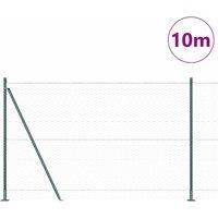 Berkfield Home Hexagon Fence Green 1.4x10 m Steel