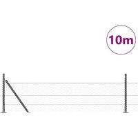 Berkfield Home Hexagon Fence Grey 0.5x10 m Steel