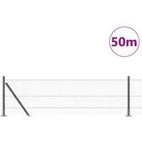 Berkfield Home Hexagon Fence Grey 0.6x50 m Steel