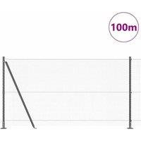 Berkfield Home Hexagon Fence Grey 1.2x100 m Steel