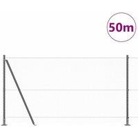 Berkfield Home Hexagon Fence Grey 1.2x50 m Steel