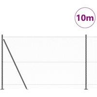 Berkfield Home Hexagon Fence Grey 1.6x10 m Steel