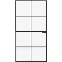 Berkfield Home Interior Door Black 102x201.5 cm Tempered Glass&Aluminium