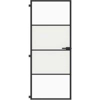 Berkfield Home Interior Door Slim Black 83x201.5 cm Tempered Glass & Aluminium