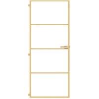 Berkfield Home Interior Door Slim Golden 83x201.5 cm Tempered Glass & Aluminium in Gold