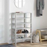 Berkfield Home Shoe Rack Concrete Oak 61x32x105 cm Engineered Wood in Grey | Size: 61 x 32 x 105 cm