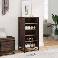 Berkfield Home Shoe Rack Brown Oak 48x38x97.5 cm Engineered Wood