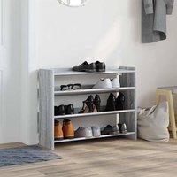 Berkfield Home Shoe Rack Grey Sonoma 80x25x62 cm Engineered Wood | Size: 80 x 25 x 62 cm