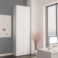 Berkfield Home Office Cabinet White 60x32x190 cm Engineered Wood | Size: 60 x 32 x 190 cm