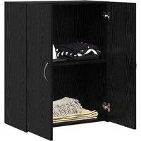 Berkfield Home Office Cabinet - Black Oak, 60 x 32 x 77.5 cm, Engineered Wood | Size: 60 x 32 x 77.5 cm