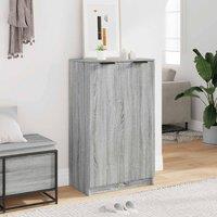 Berkfield Home Shoe Cabinet Grey Sonoma 59x35x100 cm Engineered Wood | Size: 59 x 35 x 100 cm