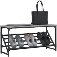 Berkfield Home Shoe Rack Grey Sonoma 90x30x45 cm Engineered Wood | Size: 90 x 30 x 45 cm