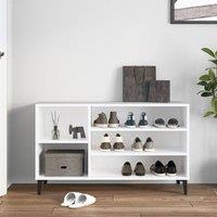 Berkfield Home Shoe Cabinet White 102x36x60 cm Engineered Wood | Size: 102 x 36 x 60 cm