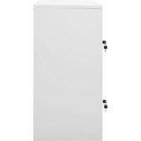 Berkfield Home Locker Cabinet Light Grey & Red 90x45x92.5 cm Steel