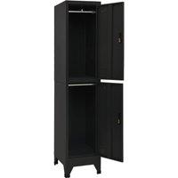 Berkfield Home Locker Cabinet Black 38x45x180 cm Steel | Size: 38 x 45 x 180 cm