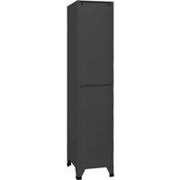 Berkfield Home Locker Cabinet Anthracite 38x45x180 cm Steel in Dark Grey | Size: 38 x 45 x 180 cm