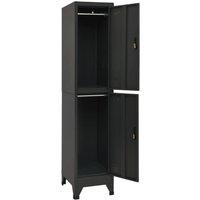 Berkfield Home Locker Cabinet Anthracite 38x45x180 cm Steel in Black | Size: 38 x 45 x 180 cm