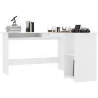 Berkfield Home L-Shaped Corner Desk White 120x140x75 cm Engineered Wood | Size: 120 x 140 x 75 cm
