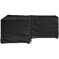 Berkfield Home L-Shaped Garden Furniture Cover 12 Eyelets 185x185x70 cm in Black | Size: 185 x 185 x 70 cm