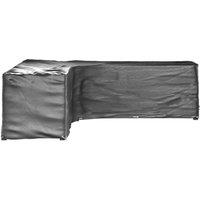 Berkfield Home L-Shaped Garden Furniture Covers 2 pcs 20 Eyelets 300x300x90 cm in Black | Size: 300 x 300 x 90 cm