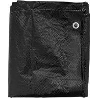 Berkfield Home L-Shaped Garden Furniture Cover 12 Eyelets 185x185x90 cm in Black | Size: 185 x 185 x 90 cm