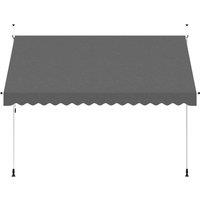 Berkfield Home Manual Retractable Awning 350 cm Anthracite in Dark Grey