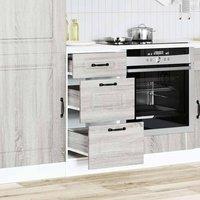 Berkfield Home Kitchen Base Cabinet Kalmar Grey Sonoma Engineered Wood