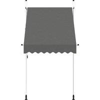 Berkfield Home Manual Retractable Awning 150 cm Anthracite in Dark Grey