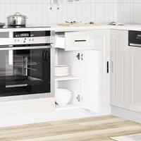 Berkfield Home Kitchen Base Cabinet Porto High Gloss White Engineered Wood