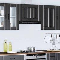 Berkfield Home Kitchen Wall Cabinet Lucca Black Engineered Wood