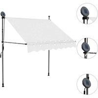 Berkfield Home Manual Retractable Awning with LED 200 cm Cream