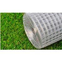 Berkfield Home Mesh Fence Galvanised Steel Square 1x25 m Silver