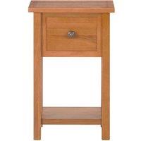 Berkfield Home Magazine Table with Drawer 35x27x55 cm Solid Oak Wood in Brown | Size: 35 x 27 x 55 cm