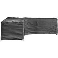 Berkfield Home L-Shaped Garden Furniture Covers 2 pcs 16 Eyelets 285x285x70 cm in Black | Size: 285 x 285 x 70 cm