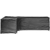 Berkfield Home L-Shaped Garden Furniture Covers 2 pcs 16 Eyelets 210x260x80 cm in Black | Size: 210 x 260 x 80 cm