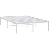 Berkfield Home Metal Bed Frame White 120x190 cm Small Double