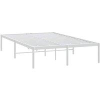 Berkfield Home Metal Bed Frame White 120x200 cm | Size: Small Double