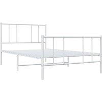 Berkfield Home Metal Bed Frame with Headboard & Footboard White 80x200 cm
