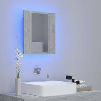 Berkfield Home LED Bathroom Mirror Cabinet Concrete Grey 40x12x45 cm | Size: 40 x 12 x 45 cm