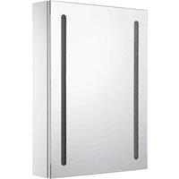 Berkfield Home LED Bathroom Mirror Cabinet 50x13x70 cm in White | Size: 50 x 13 x 70 cm