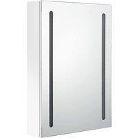 Berkfield Home LED Bathroom Mirror Cabinet Shining White 50x13x70 cm | Size: 50 x 13 x 70 cm