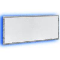 Berkfield Home LED Bathroom Mirror Grey Sonoma 100x8.5x37 cm Engineered Wood
