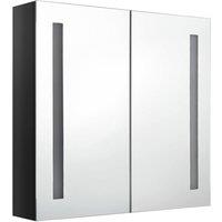 Berkfield Home LED Bathroom Mirror Cabinet Shining Black 62x14x60 cm | Size: 62 x 14 x 60 cm