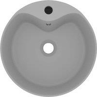 Berkfield Home Luxury Wash Basin with Overflow Matt Light Grey 36x13 cm Ceramic