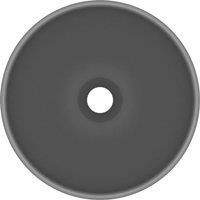Berkfield Home Luxury Bathroom Basin Round Matt Dark Grey 32.5x14 cm Ceramic
