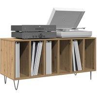 Berkfield Home Record Cabinet Artisan Oak 100x38x48 cm Engineered Wood in Brown | Size: 100 x 38 x 48 cm