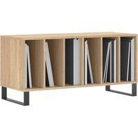Berkfield Home Record Cabinet Sonoma Oak 100x38x48 cm Engineered Wood in Light Tan | Size: 100 x 38 x 48 cm