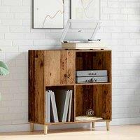 Berkfield Home Record Cabinet Old Wood 84.5x38x89 cm Engineered Wood in Brown
